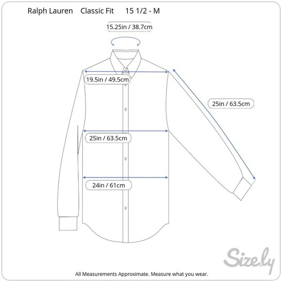 RALPH LAUREN Classic Fit slim Men Shirt 15 1/2 M vintage 1990s stripe cotton - Picture 2 of 8